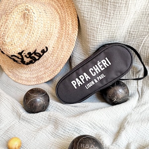 Sacoche de pétanque Papa chéri à personnaliser - Idée cadeau personnalisée | Idée cadeau fête des pères - Cadeau pour lui - Cadeau pour papa