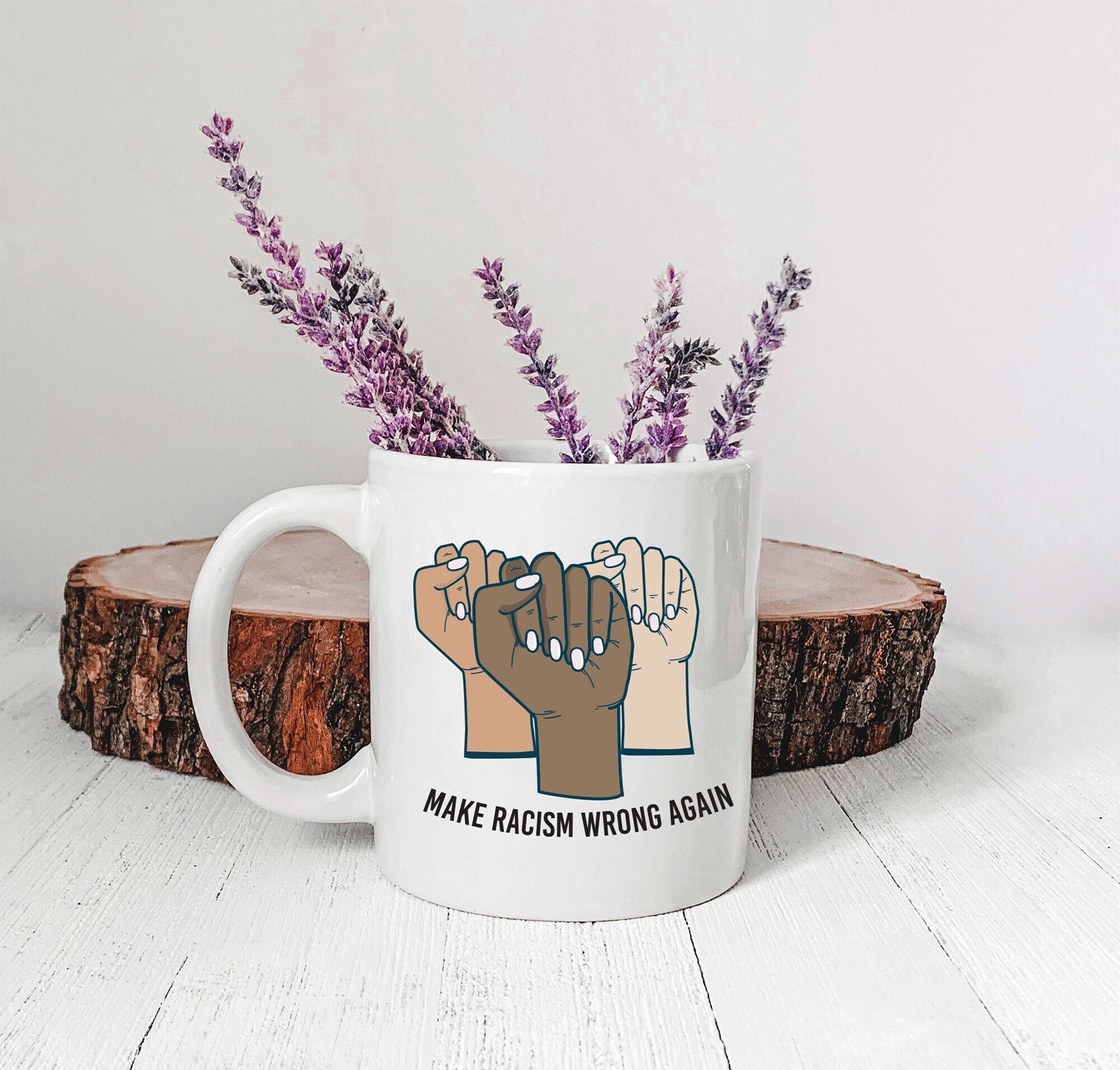 Mug - Anti Racisme Tasse en Céramique Mois de L'histoire Des Noirs Mug Engagé Lutte Contre Le Black 