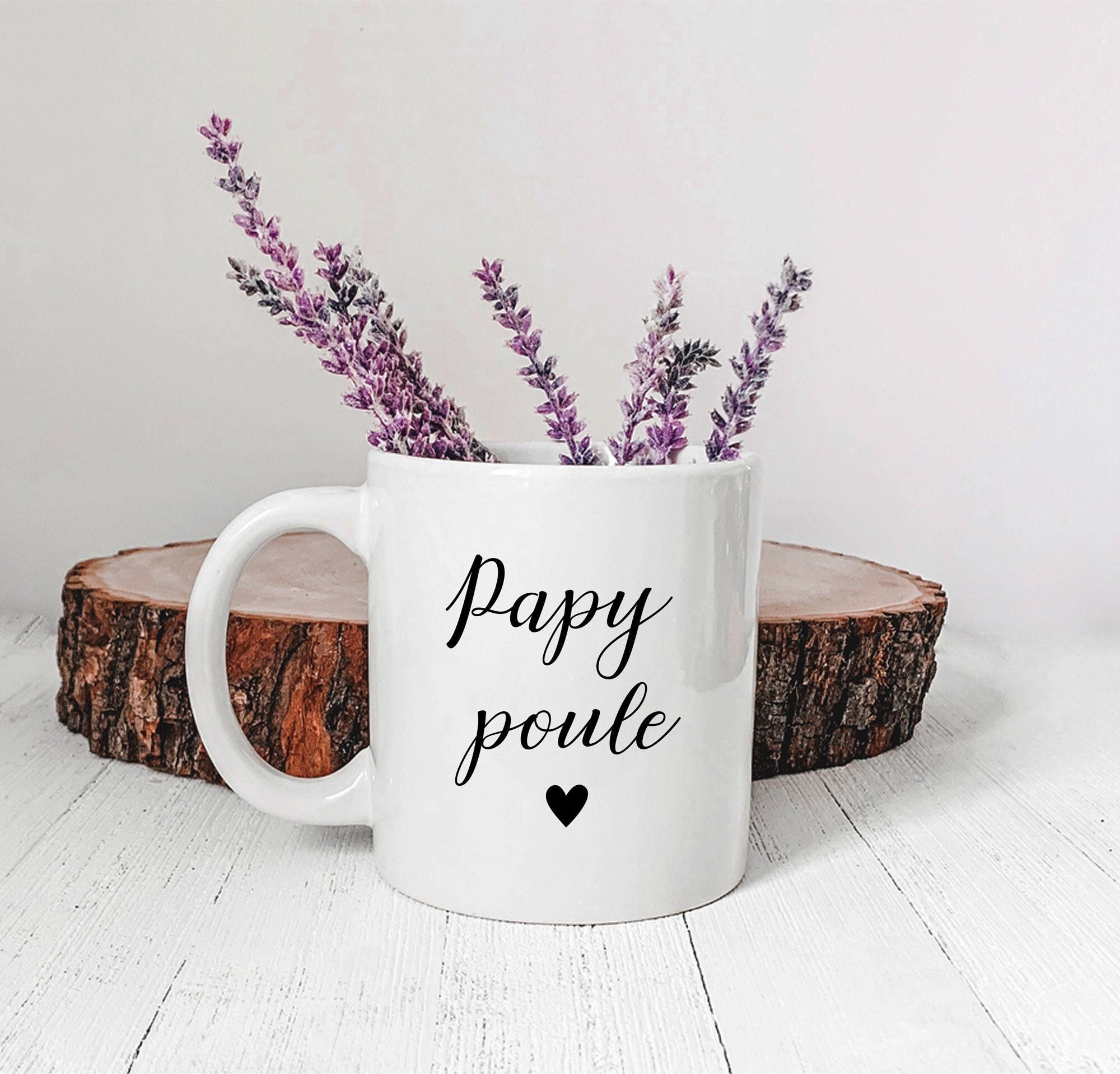 Mug - Papy Poule | Tasse Personnalisée Idée Cadeau Papy de Jour Des Grands Pères Cadeau Pères
