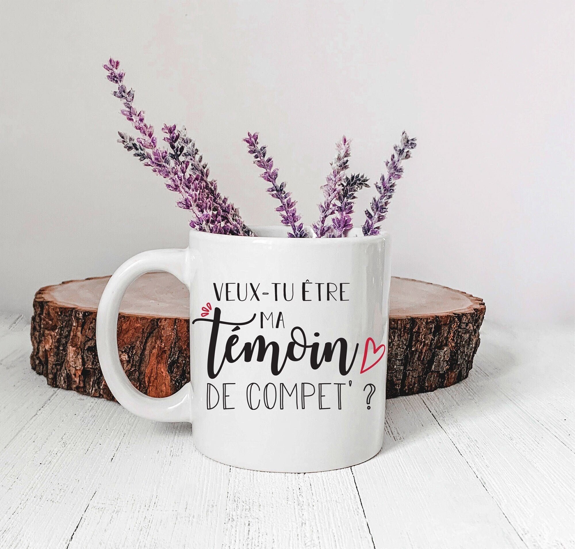 Mug Témoin - Ma de Compet' Tasse en Céramique Demande Personnalisé Mug Annonce Mariage Idée Cadeau -