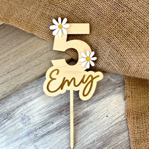 Wooden cake decoration - Cake topper - Wooden birthday gifts - Wooden birthday decoration - Personalized cake