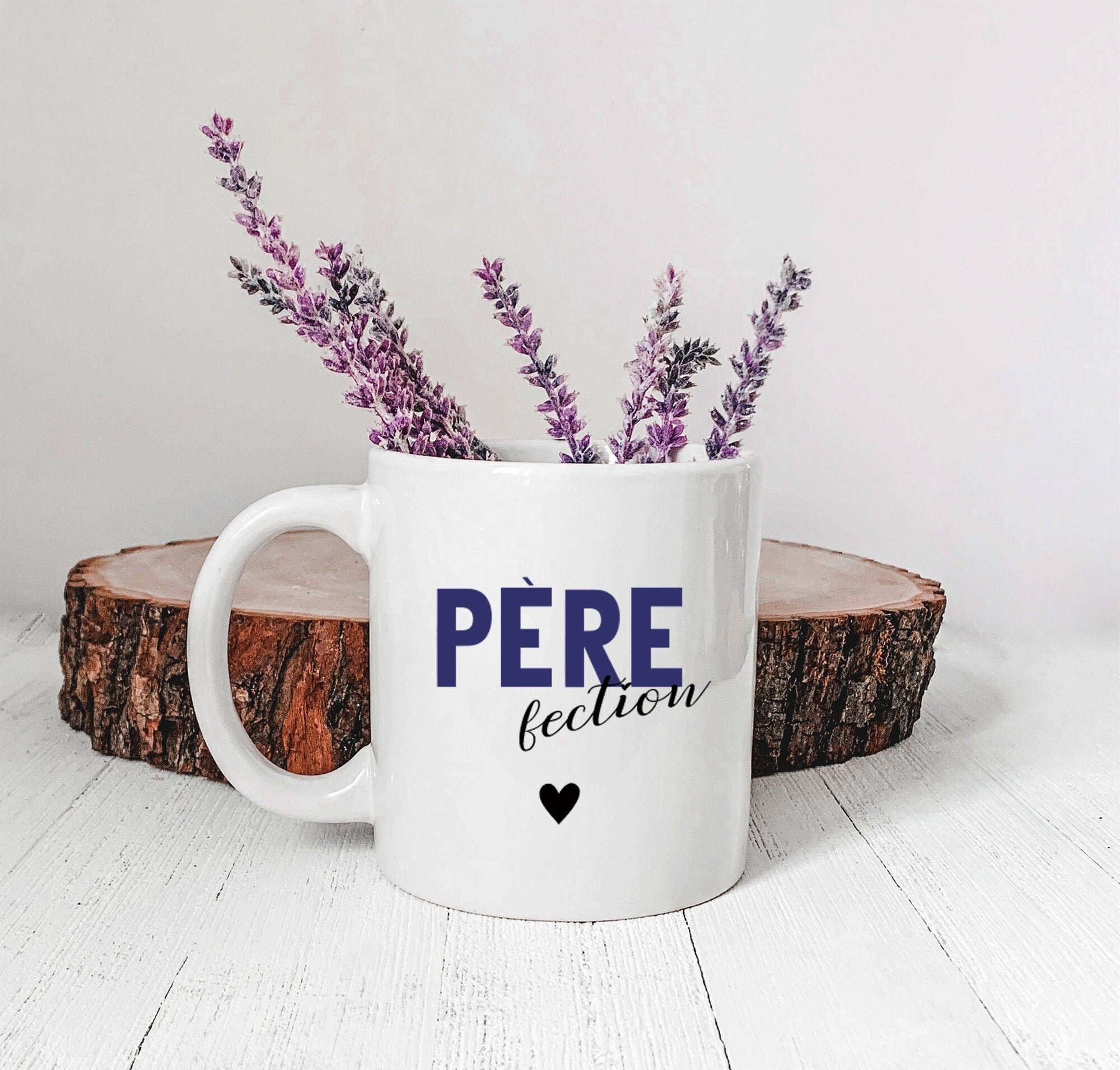 Tasse en Céramique - Père-Fection Bleu Marine Cadeau Papa | Tasse Personnalisée