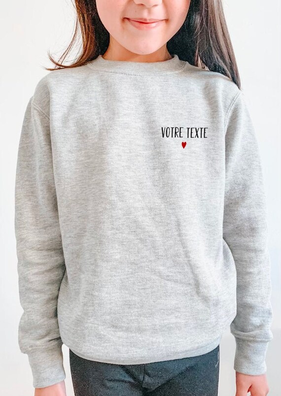 Sweater Text and Heart Sweat - Etsy Israel