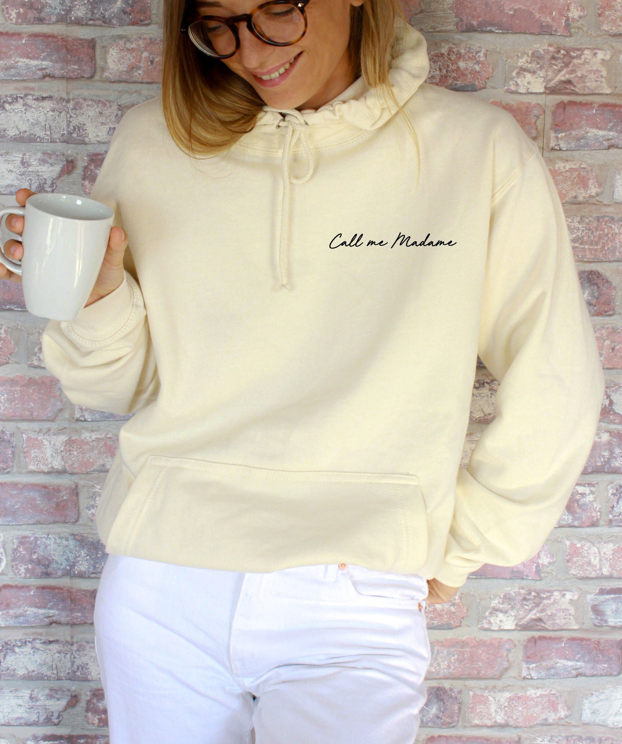 sand colored sweatshirt