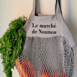 &quot;Nanny&quot; mesh bag - Personalized bag - Nanny gift - Personalized fruit and vegetable bag - Market bag - Nanny party