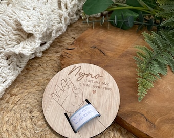 Souvenir De Nouveau-né Bébé En Bois De Naissance Hôpital