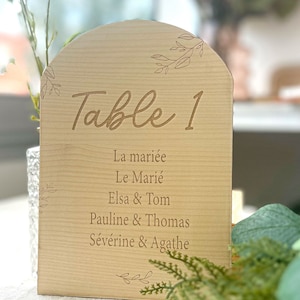 Wooden table number - wedding decoration