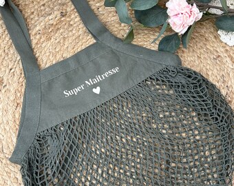 Sac filet à provision Sac filet en coton bio personnalisable