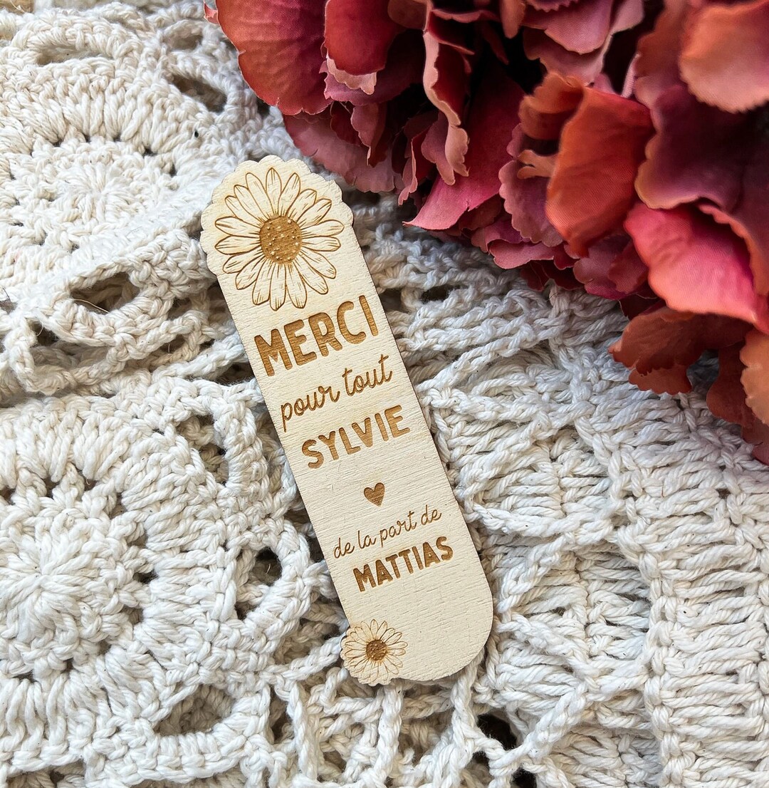 Personalized Wooden Bookmark - Thank You for Everything - Personalized ...