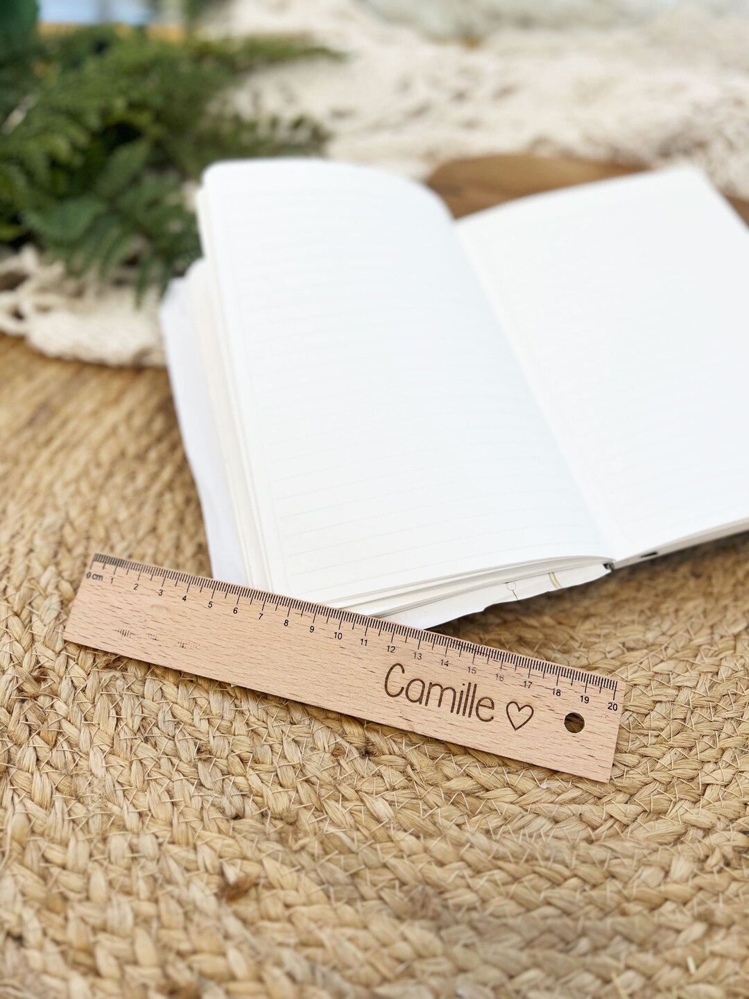Small Heart Ruler Personalized Wooden Ruler | Heart - Personalized School Accessories ...