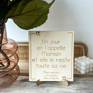 Wooden sign - Mom for life - Mother&#39;s Day wooden frame - Mom gift - Gift idea for mom - Mom decoration
