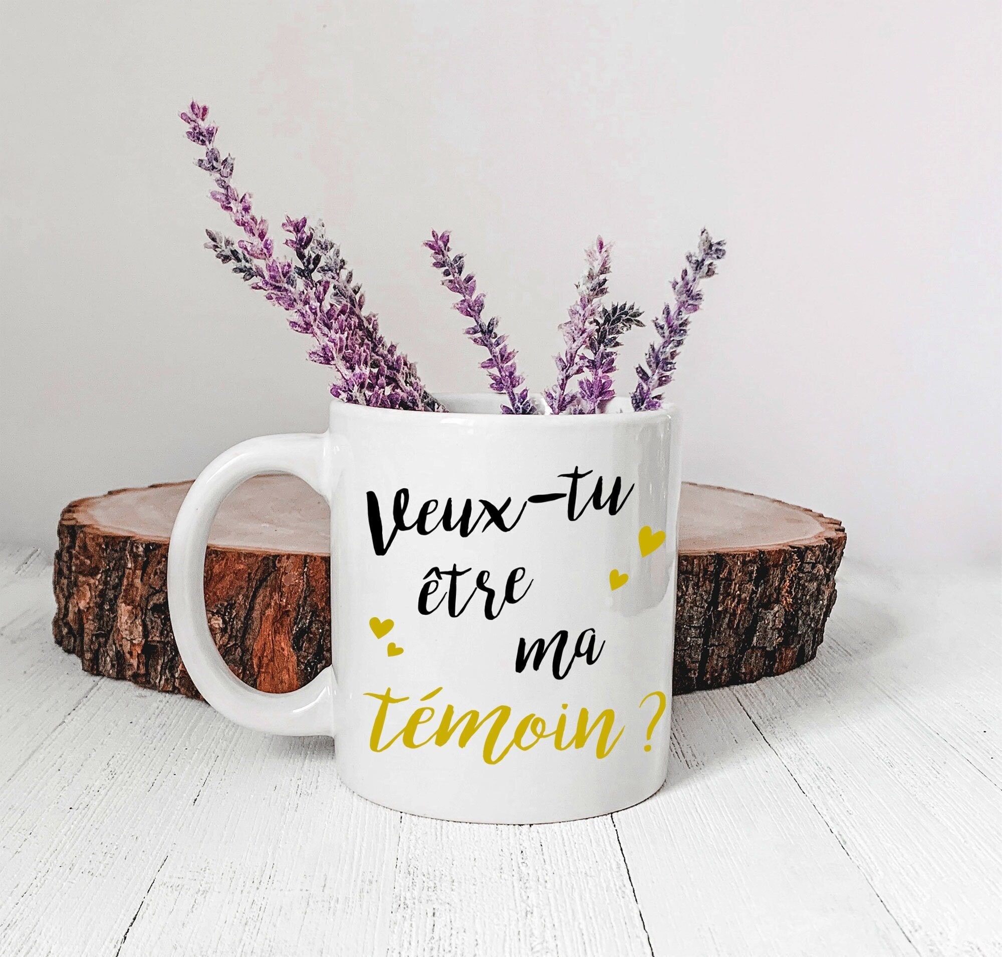 Mug - Veux-Tu Être Ma Témoin Tasse en Céramique de Demande Témoin Folie Mug Idéale Pour Annonce Mari