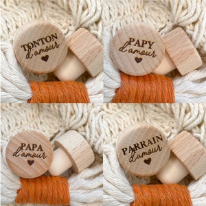 Bottle stopper - Love - grandpa, dad, godfather, uncle of love - Christmas gift idea - Decoration - Personalized wine stopper - Christmas gift