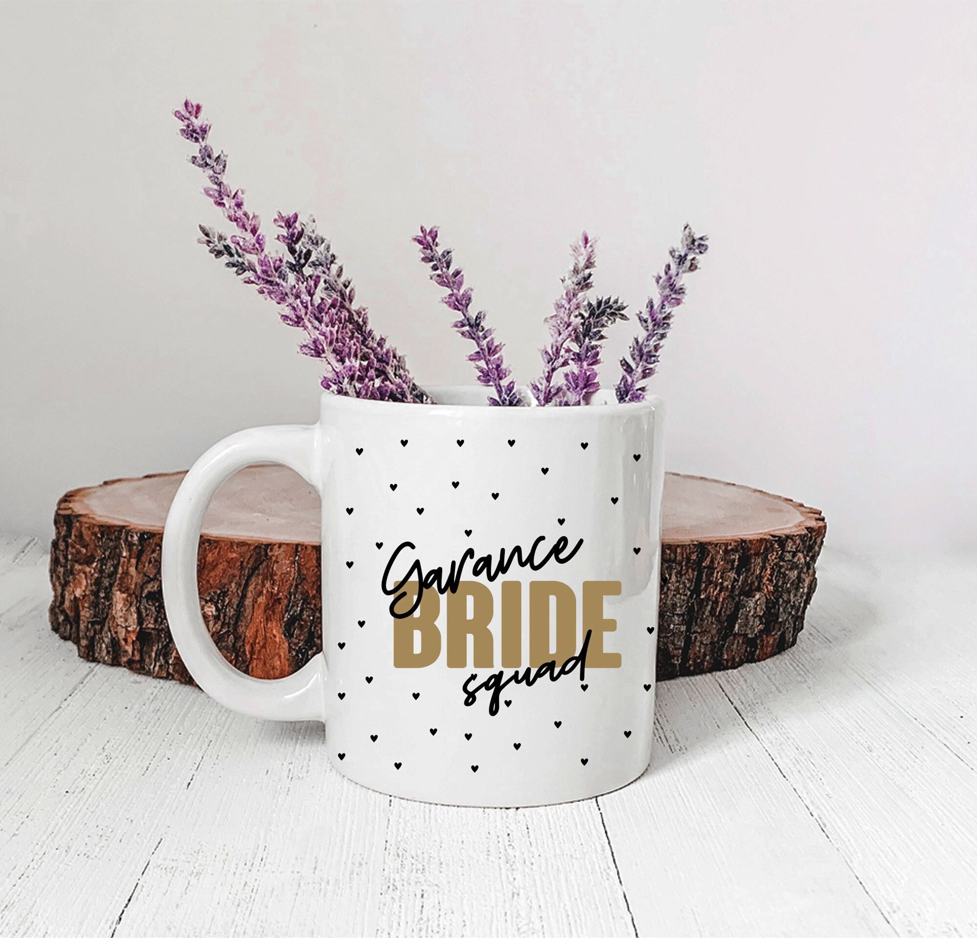 Mug Personnalisé - Bride Squad Tasse en Céramique Spécial Enterrement de Jeune Fille Cadeau Evjf Acc