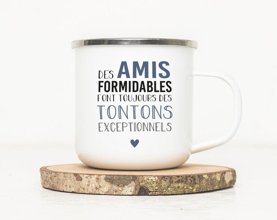 Mug Emaille Citation Tonton Ami Tasse En Metal Annonce Etsy Canada