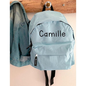 Sac à dos personnalisé avec prénom - Bleu - Cartable d'école - Cadeau personnalisé enfant - Sac cartable de sport