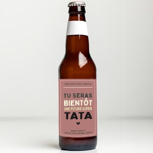 Etichetta bottiglia personalizzata - Diventerai zia - Regalo futura zia - Etichetta per bottiglia di birra
