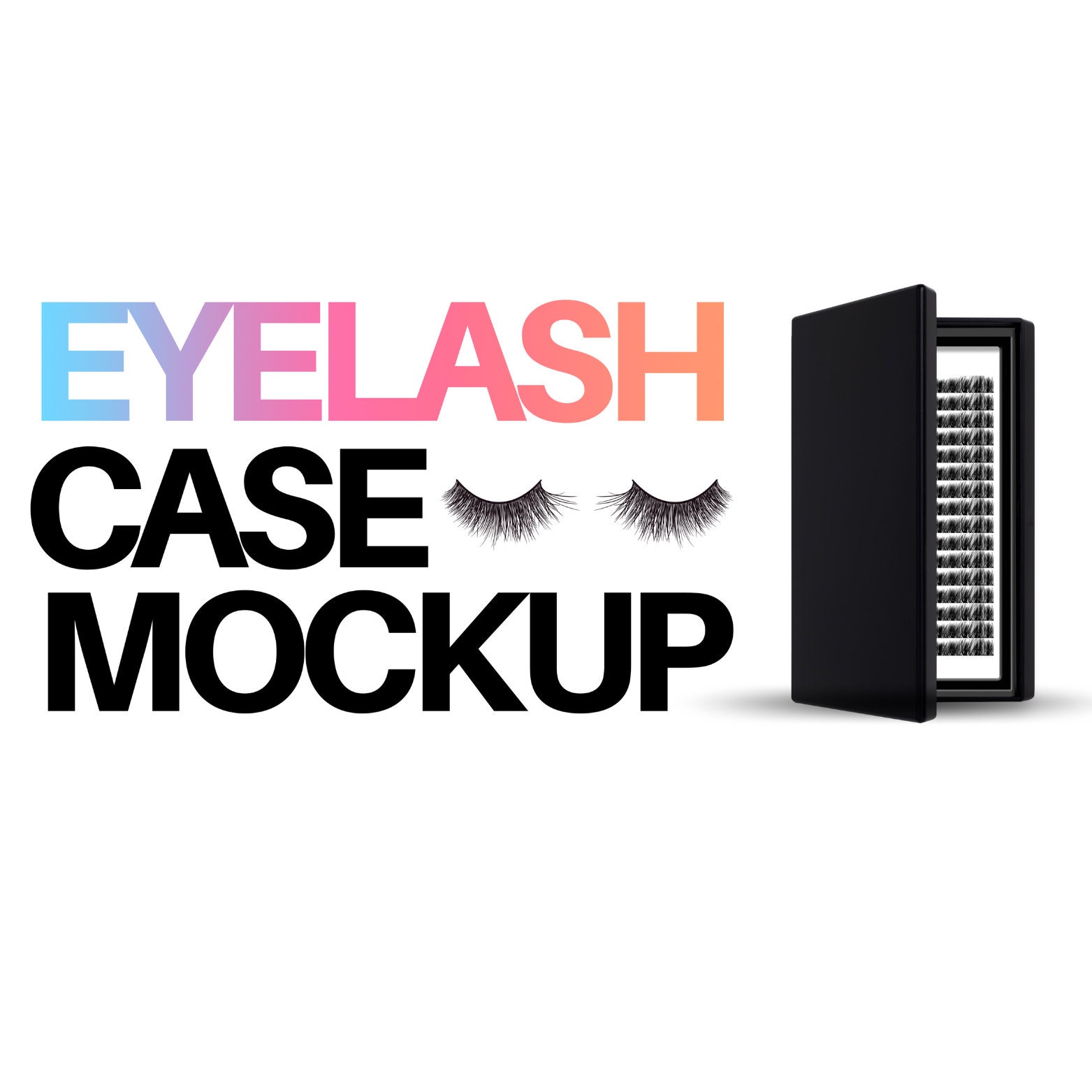 Eyelash Case Canva Template: Editable Lash Box Branding (Digital Download)