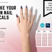 Digital Nail Template for Long fake nails | Nail water decals 