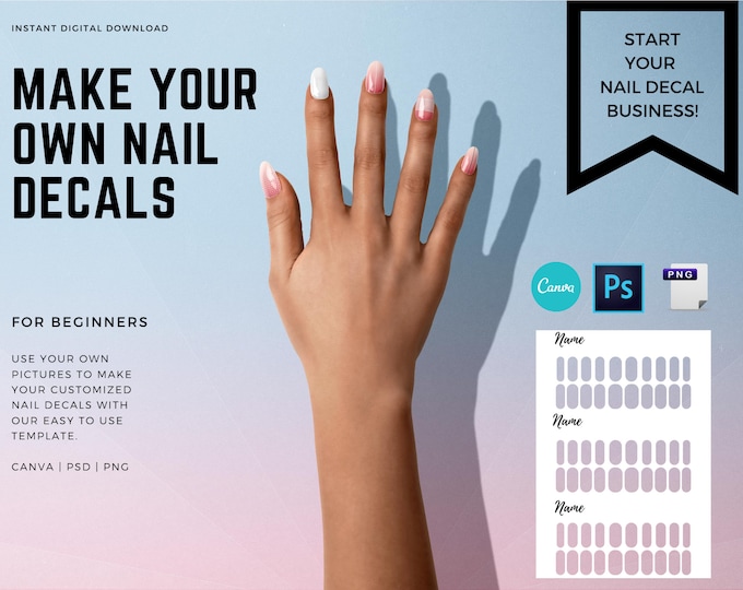 Digital Waterslide Nail Decal Template Instant Download Includes 1 Digital Waterslide Nail Decal Template Instant Download Includes 1