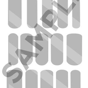 May include: A printable template for painting children's nails. The template features 10 nail shapes with a striped pattern. The text "CHILD NAIL TEMPLATE" is at the top of the image. The text "YOUR LOGO HERE" is at the bottom of the image.