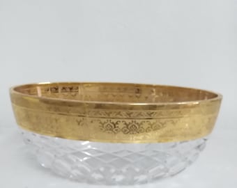 Desing otomano hecho a mano oro chapado cristal decorativo azúcar Taque