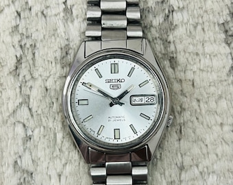 SEIKO 5 セイコー5 AUTOMATIC 21 JEWELS Seiko 5 Automatic 21 Jewels White Dial, 7S26-02R0 36mm Men's