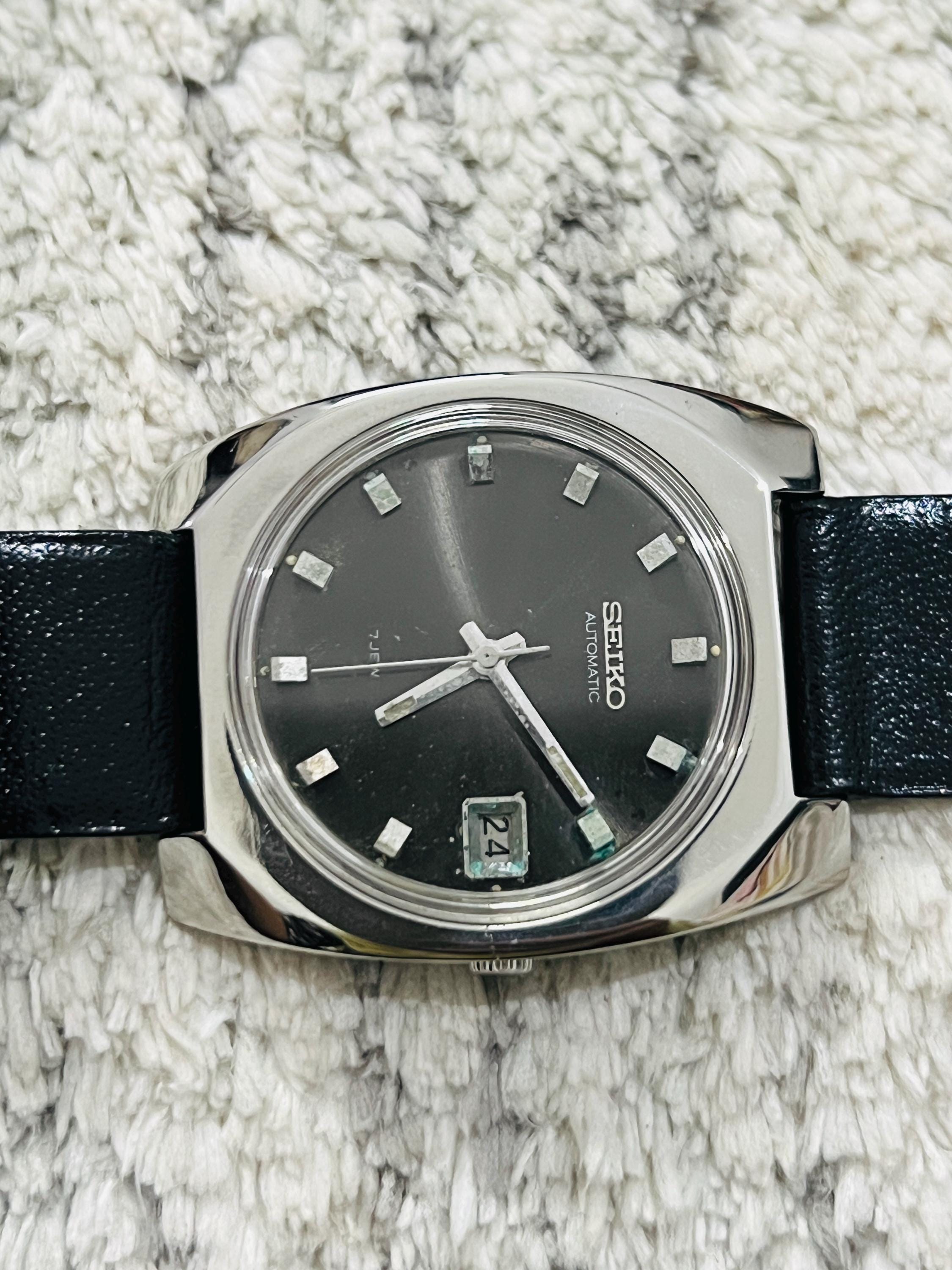 ヴィンテージ セイコー 自動巻き 17 石 グレー 文字盤 日付表示