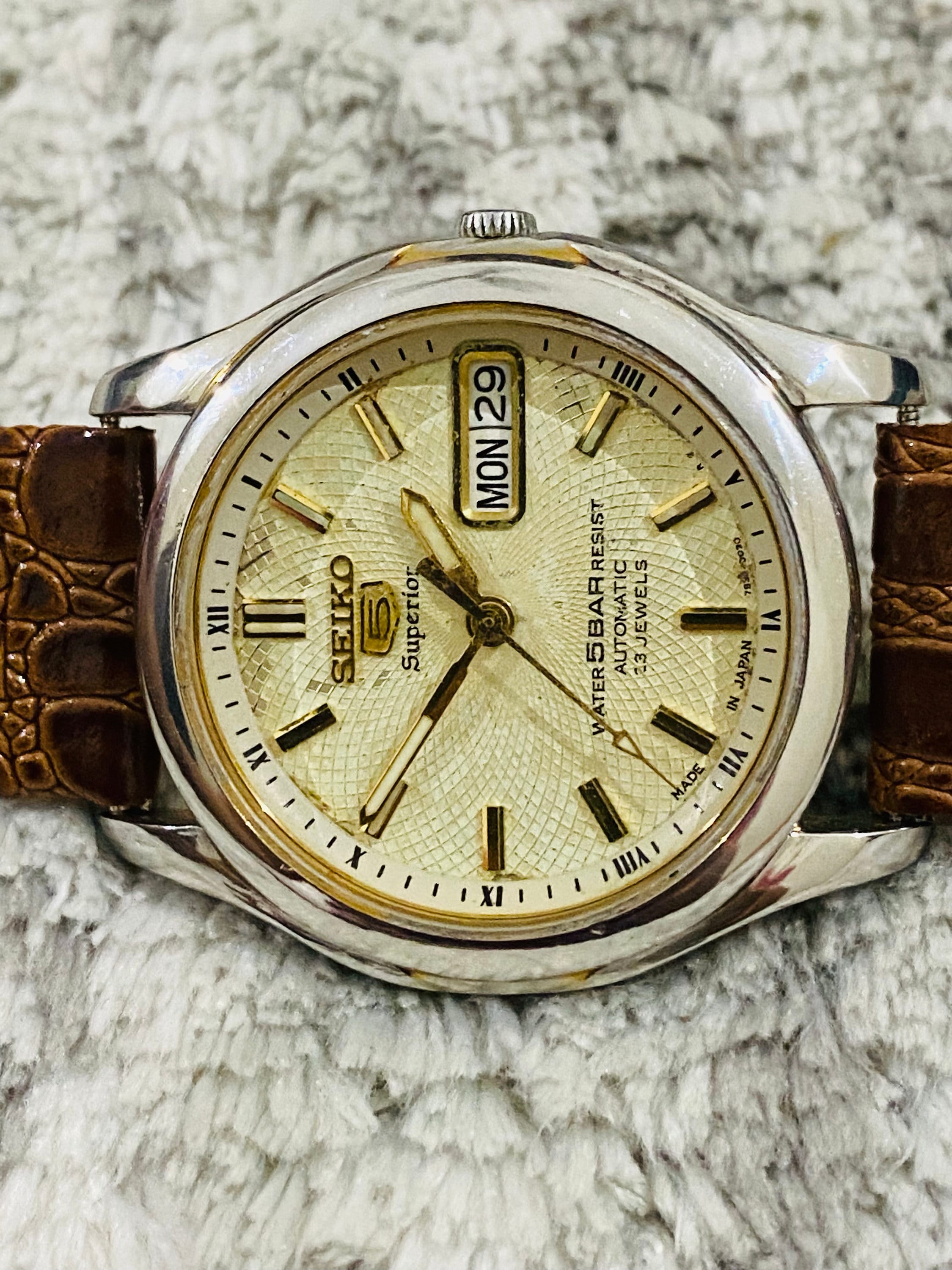 Seiko 5 automatic shop 23 jewels gold