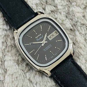 Rare Original HMT Kailash Mechanical Automatic 21Jewels Black Dial Mens Wrist Watch