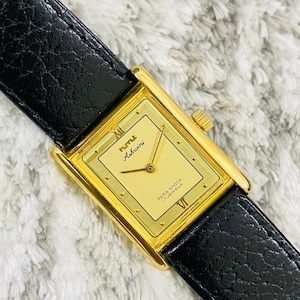 Vintage HMT Ashwini Tank cadran doré plaqué or remontage manuel 17 rubis montre homme ~ montres vintage ~ cadeau pour lui