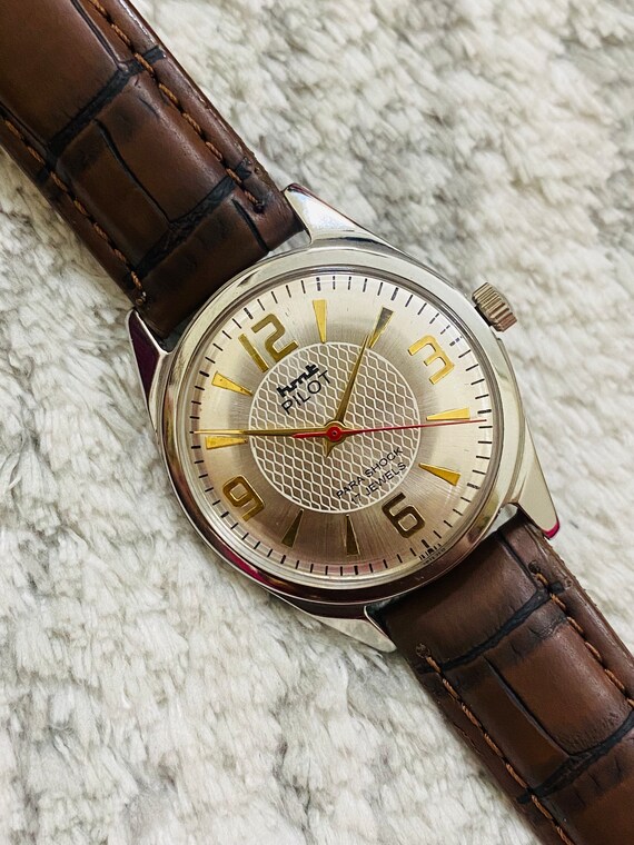 HMT Janata Pilot Silver Dial Mechanical Handwinding 17jewels Men s
