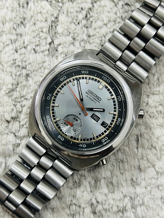 Vintage Seiko Chronograph Grey Dial Date & Day Movement No 6139