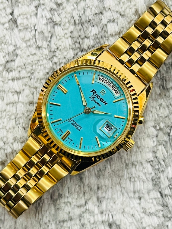 Vintage Ricoh President Dynamic Automatic 21jewel Date/day Tiffany