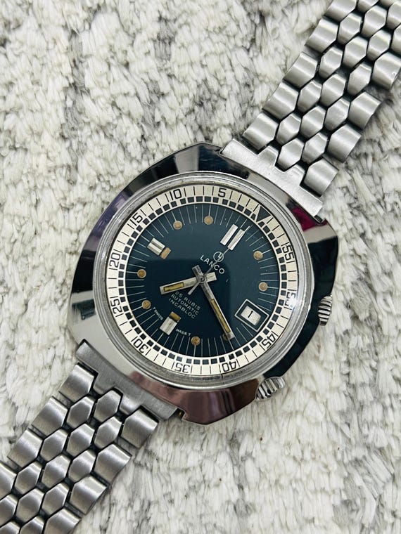 Vintage LANCO Super Compressor Dive Watch – Swiss Automatic – 200m