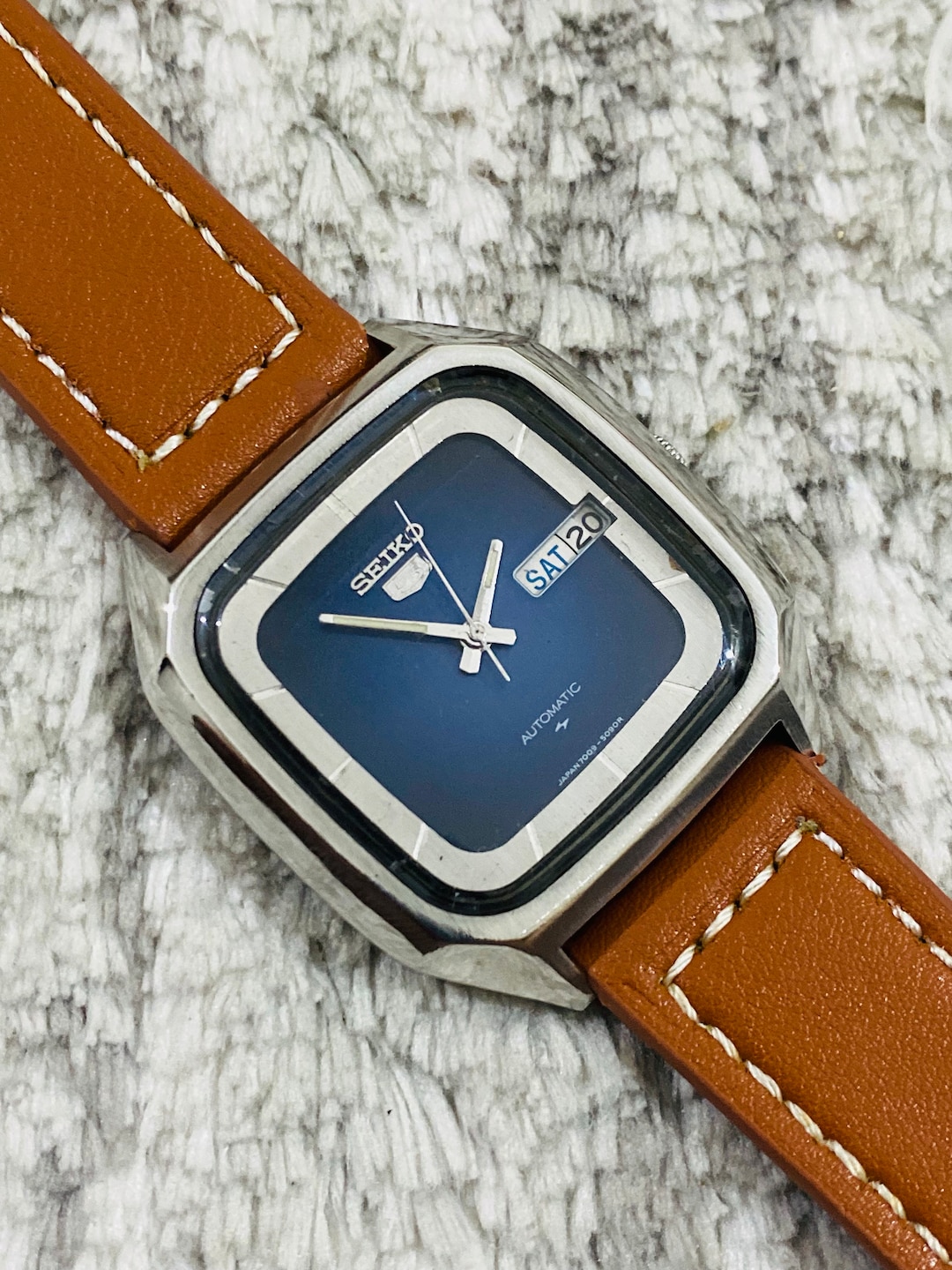 SEIKO 自動巻き SEIKO5 ブルーダイヤル デイデイト 腕時計 稼動品 ヴィンテージ レア オリジナル セイコー 5 自動巻き ブルー ダイヤル