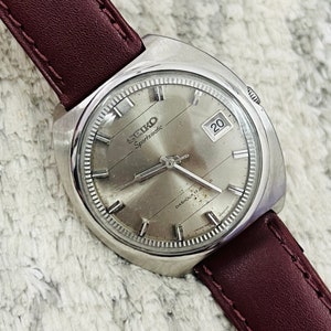 Vintage Rare Seiko Sportsmatic Automatic Grey Dial @Date 17Jewels Men's Wrist Watch~ Japan Made~ Gift for him