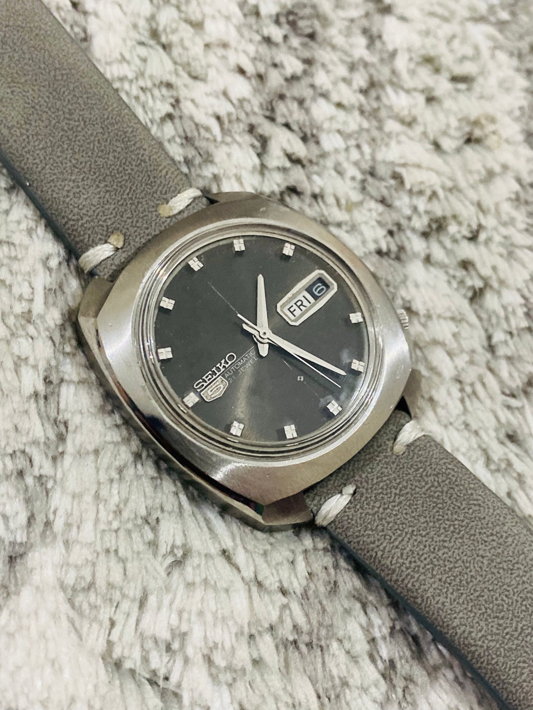 SEIKO セイコー5 6119-8220 黒文字盤 OH済 時計
