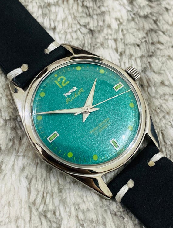 HMT★オーバーホール済★手巻き機械式★ヴィンテージ★グリーン Vintage HMT Pilot Mechanical Handwinding Watch ~ Green Dial