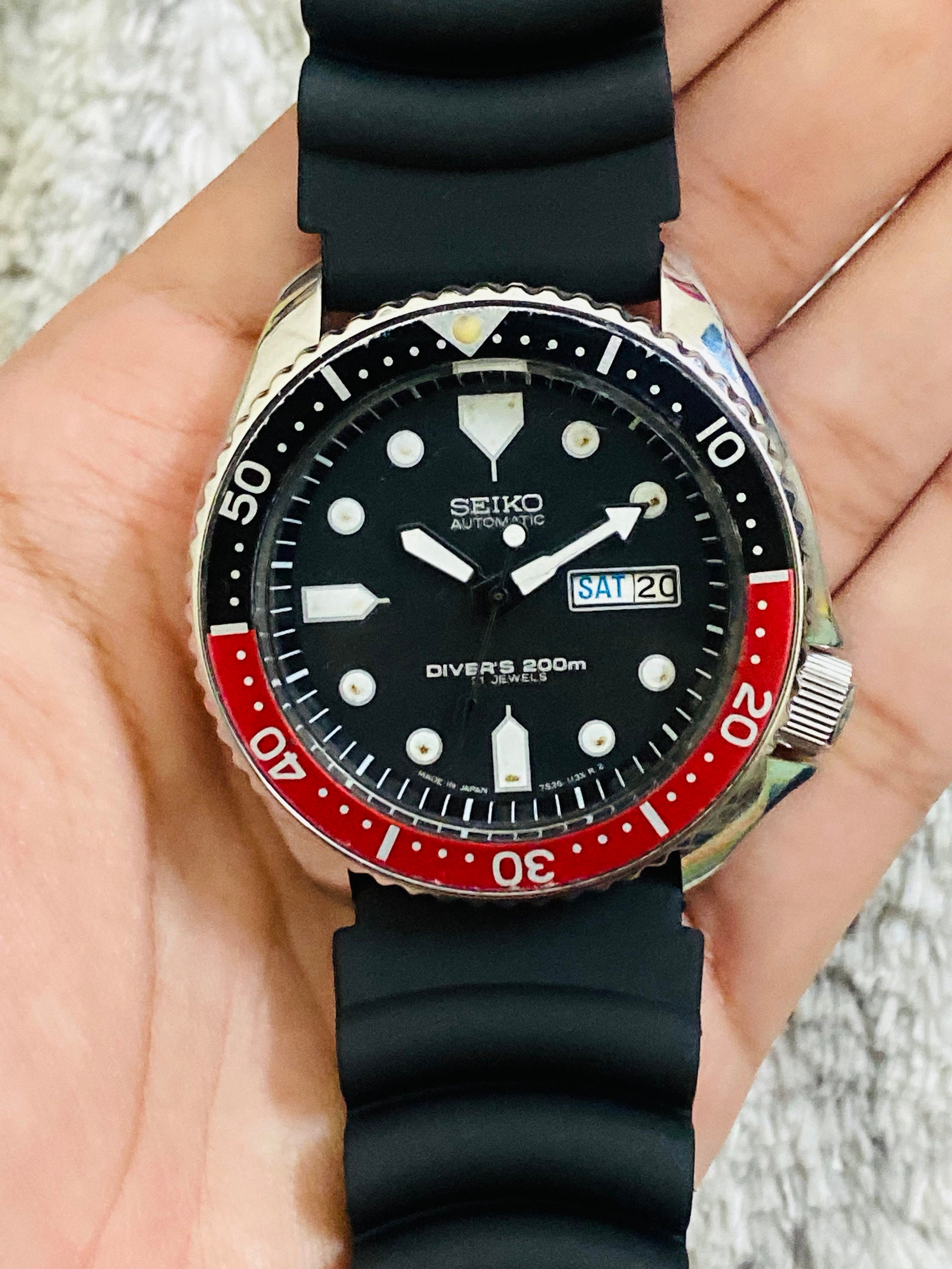Altid Til meditation Ass Vintage Seiko Diver Automatic 200M Black Dial Date and Day - Etsy