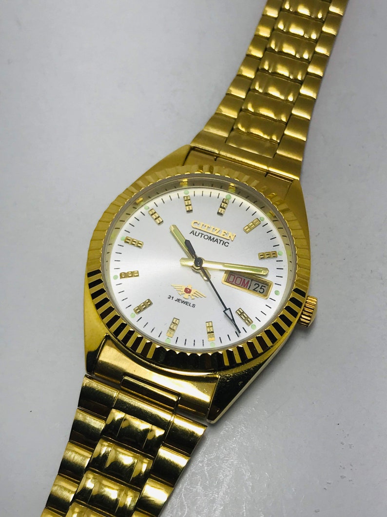 citizen 23k gold plated watch