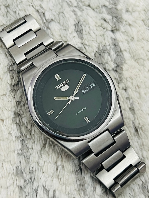 Vintage Seiko 5 Automatic Movement No.6309-611a Black Dial