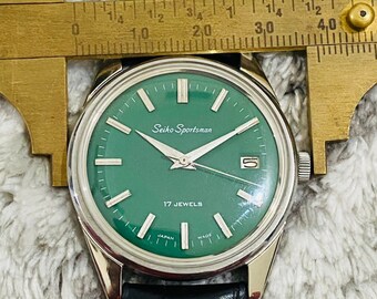 ヴィンテージ セイコー スポーツマン 17 石 手巻き腕時計 参照番号