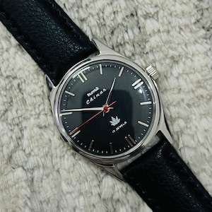 Vintage HMT Chinar Manual Winding Rare Black Dial 17Jewels Men’s Wrist Watch~ Mechanical Watch~ Gift for him/her