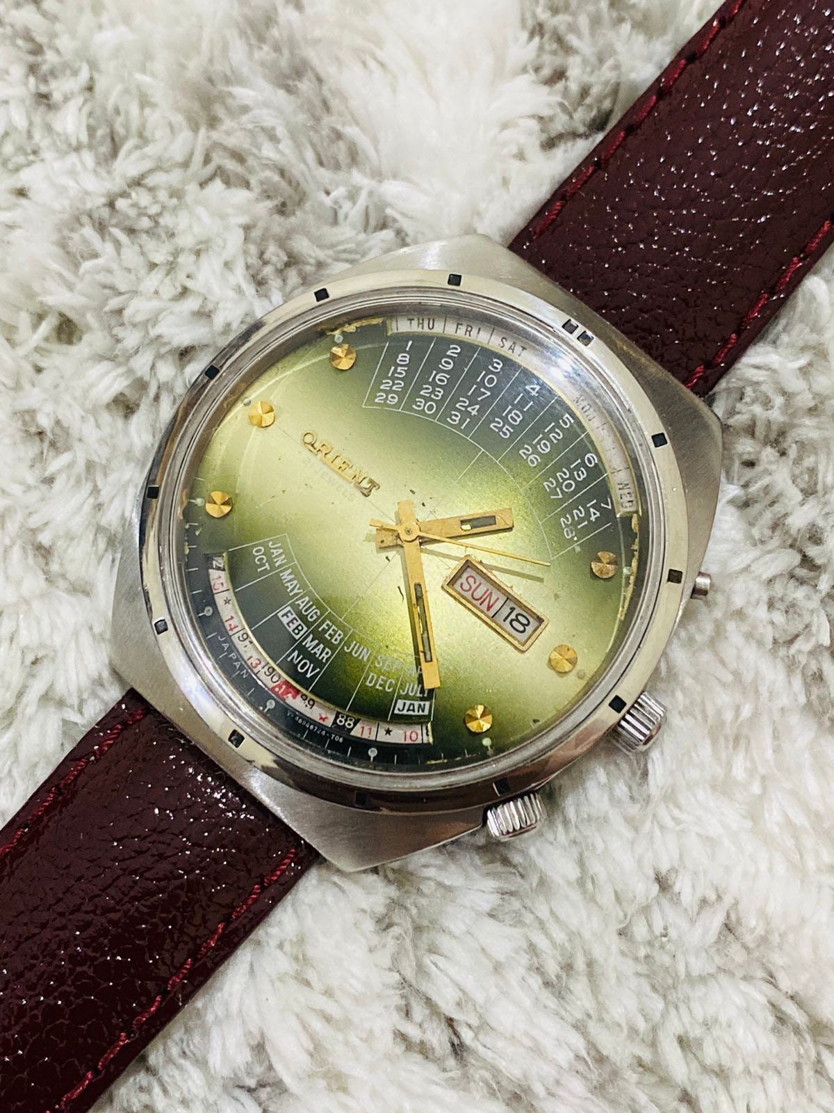 Vintage Orient College Perpetual Multi Year Calendar Automatic