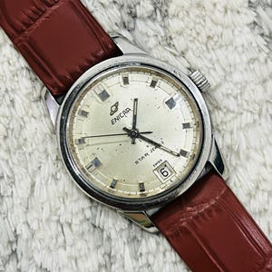 Vintage Enicar Star Jewels Manual Winding Silver Dial Swiss Made Men’s Wrist watch ETA Movement~ Swiss Made~ Gift for him