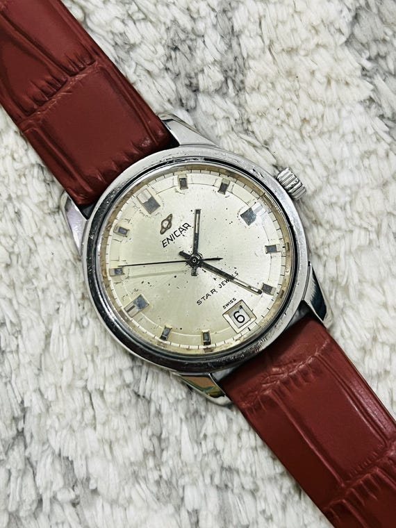 Vintage Enicar Star Jewels Manual Winding Silver Dial Swiss Made