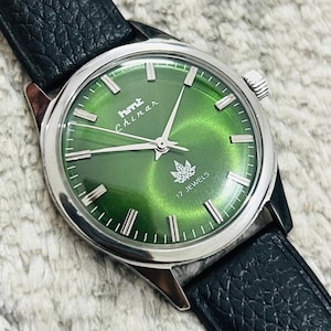 希少ヴィンテージ ORIS パープル文字盤 手巻き腕時計 メンズ FHF