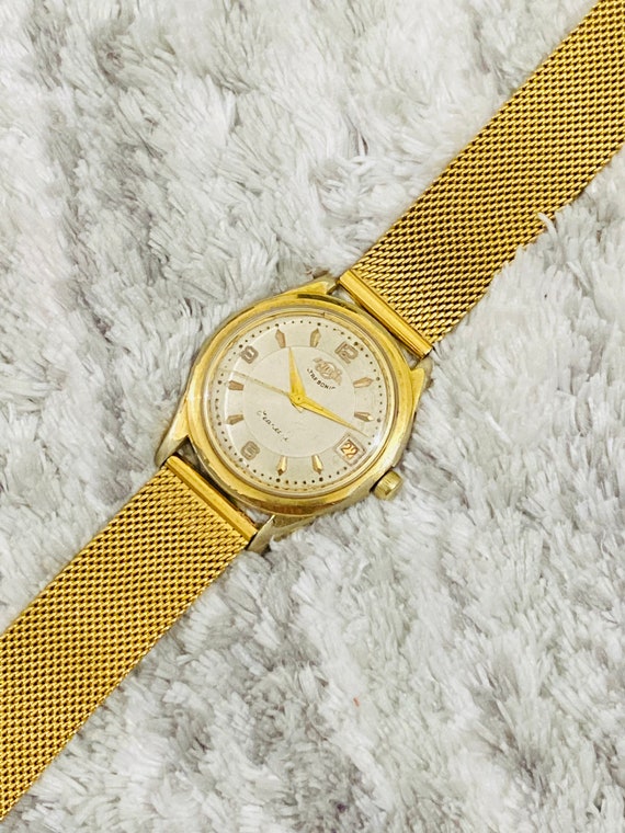 Raro Enicar Ultrasonic SEAPEARL 17 Joyas Reloj de cuerda manual BREVET 314962 Caja chapada en oro Etsy Mexico