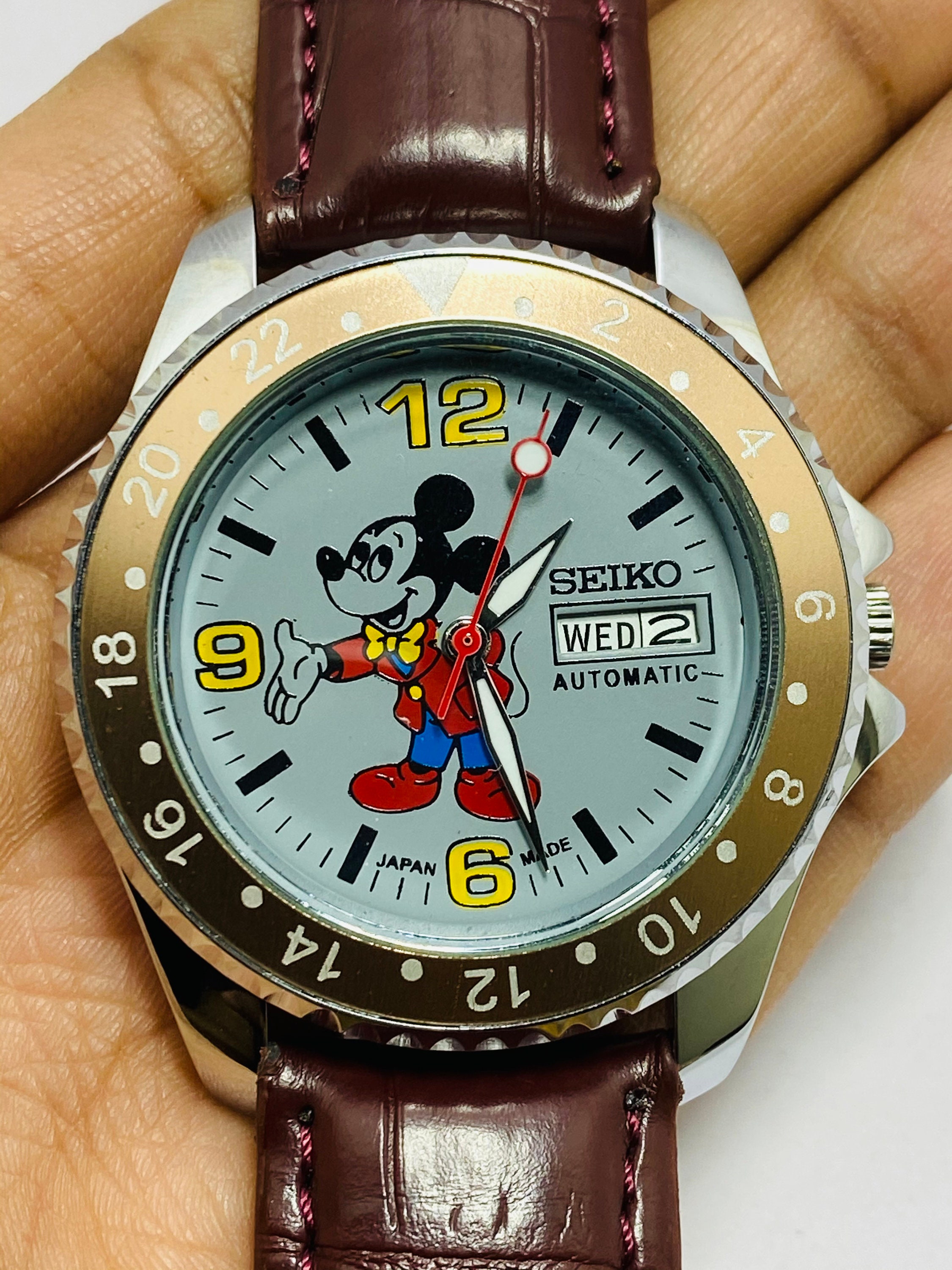Mickey Mouse Seiko 5 Automatic Day/date 21 Jewels Water - Etsy Australia